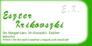 eszter krikovszki business card